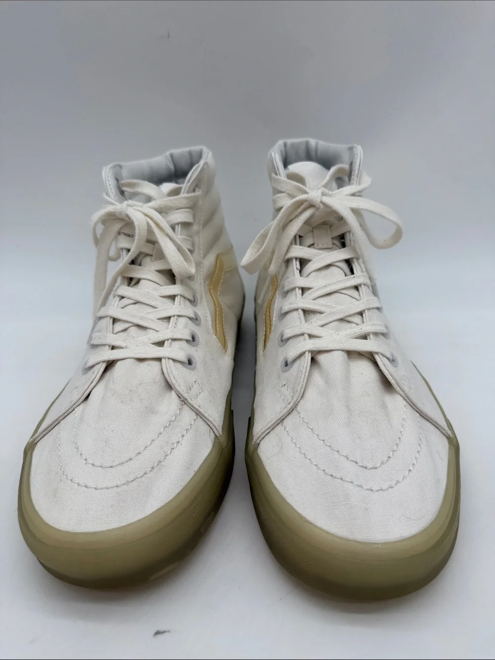 Vans Sk8-Hi Off The Wall Classic Skate 500714 Shoes White Cream Men's Size 11.0